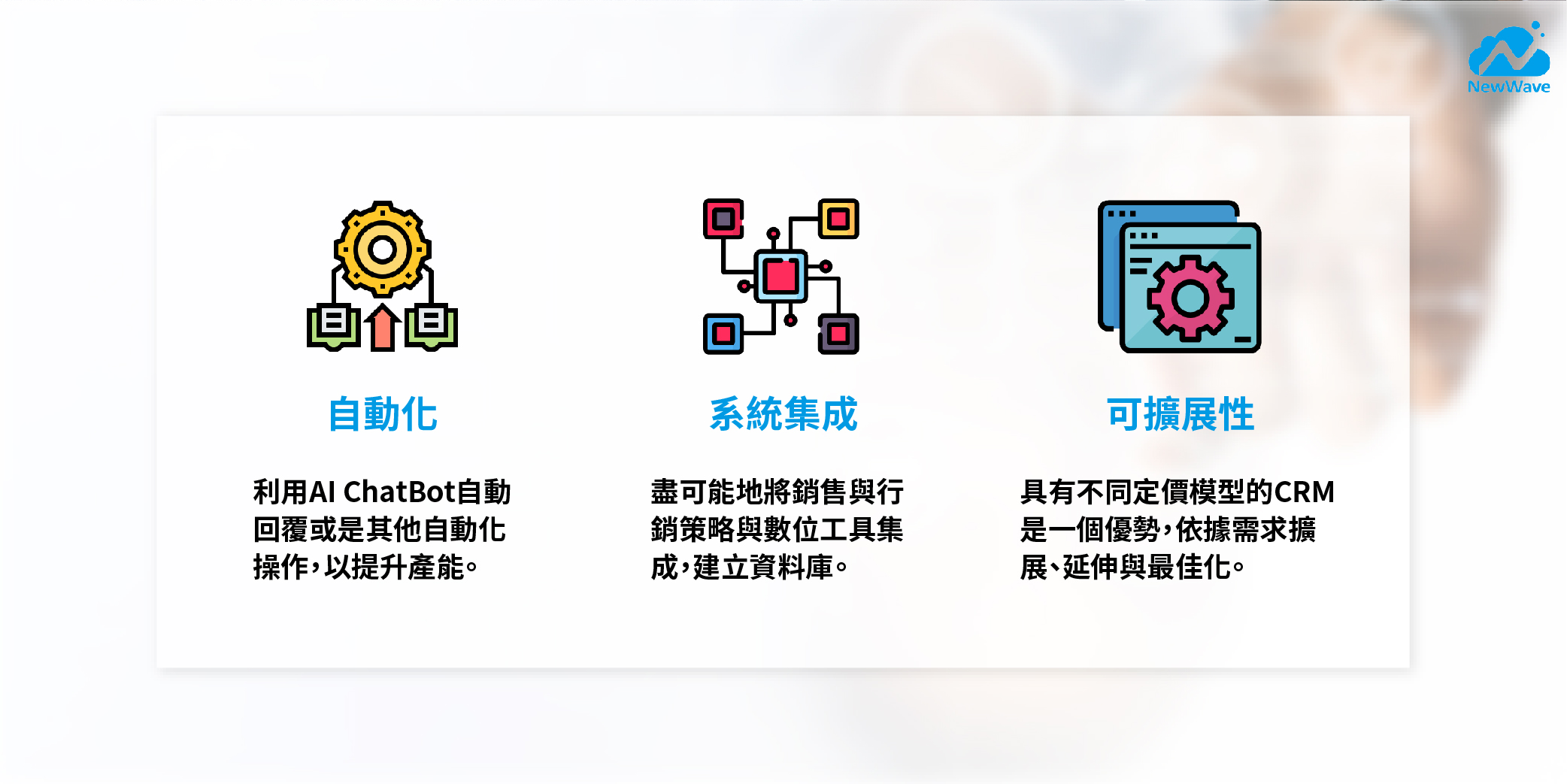 選擇適合企業的CRM NewWave鑫潮國際股份有限公司